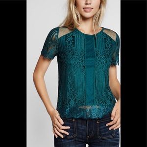 Express Green Lace top